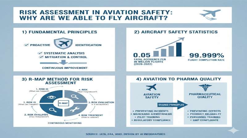 航空安全におけるリスクアセスメントのインフォグラフィック