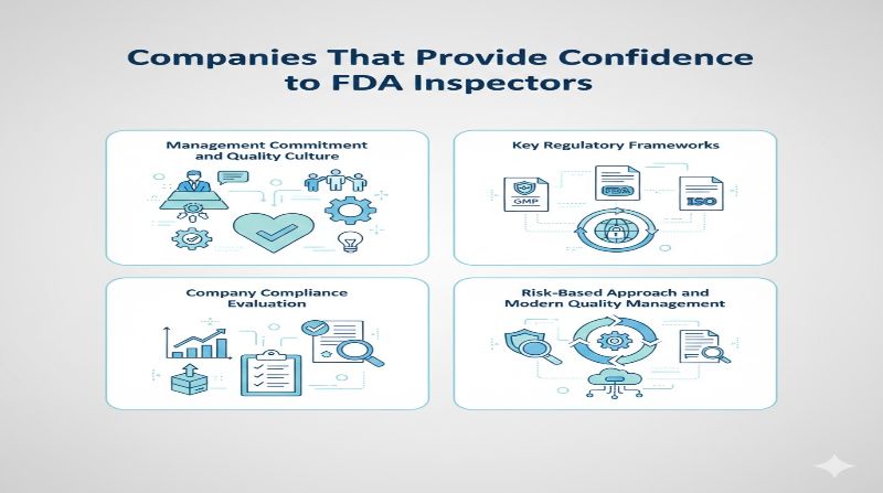 Companies providing confidence to FDA inspectors infographic