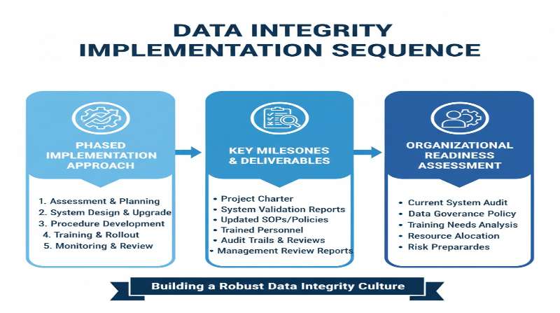 Data Integrity Implementation Sequence infographic