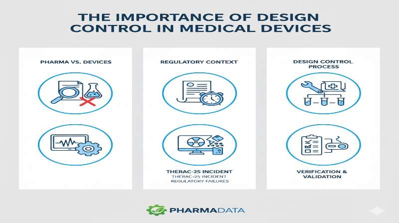医療機器のデザインコントロールの重要性を示すインフォグラフィック