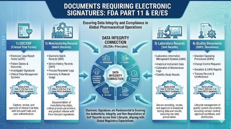 Documents Requiring Electronic Signatures FDA Part 11 and ER/ES