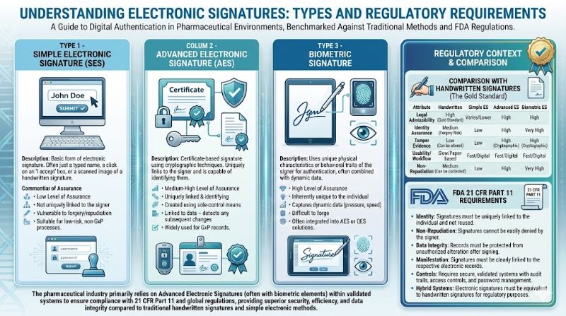 Understanding Electronic Signatures Types and Regulatory Requirements