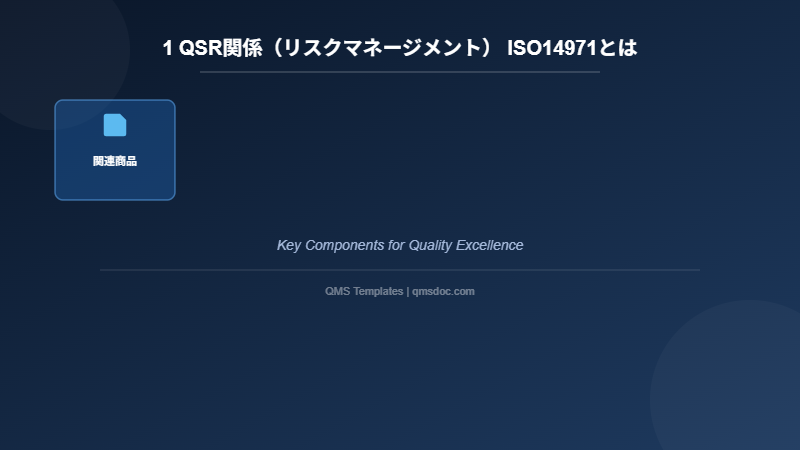 1 QSR関係（リスクマネージメント） ISO14971とは