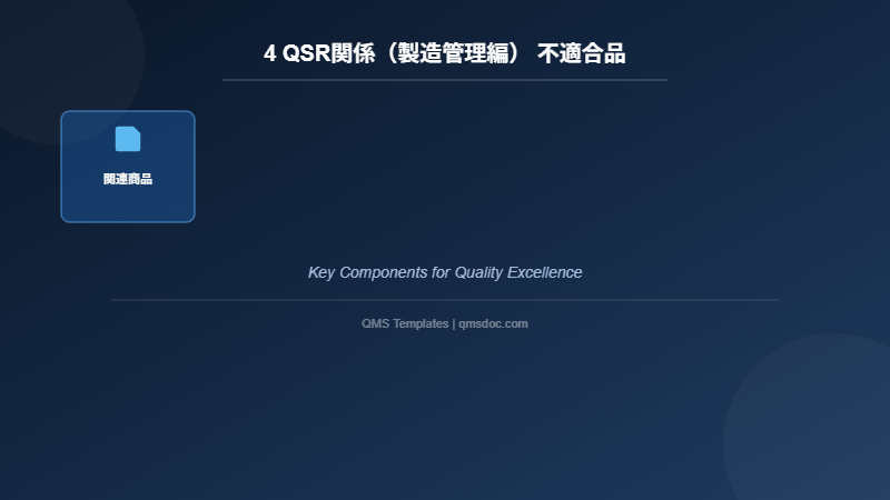 4 QSR関係（製造管理編） 不適合品