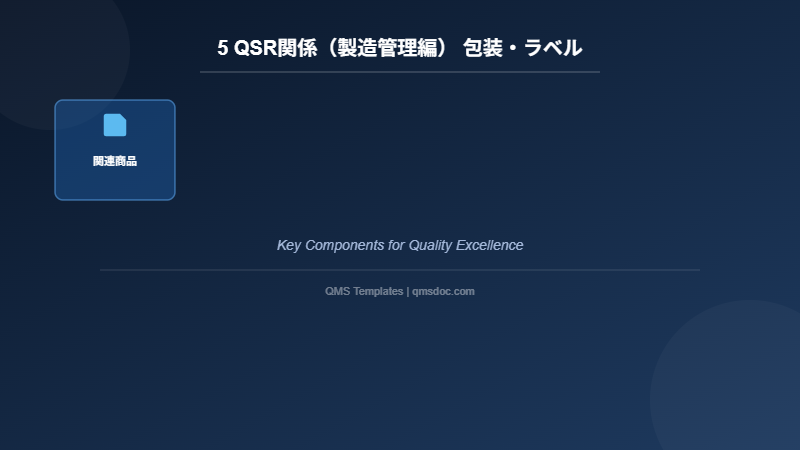 5 QSR関係（製造管理編） 包装・ラベル