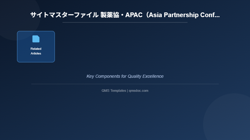 サイトマスターファイル 製薬協・APAC（Asia Partnership Conference  of Pharmaceutical Associations）での課題としてアジア規制当局、業界団体も調整して作成