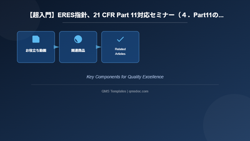 【超入門】ERES指針、21 CFR Part 11対応セミナー（４．Part11の経緯と動向）