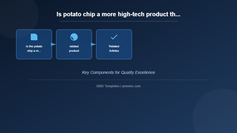 Is potato chip a more high-tech product than pharmaceuticals?