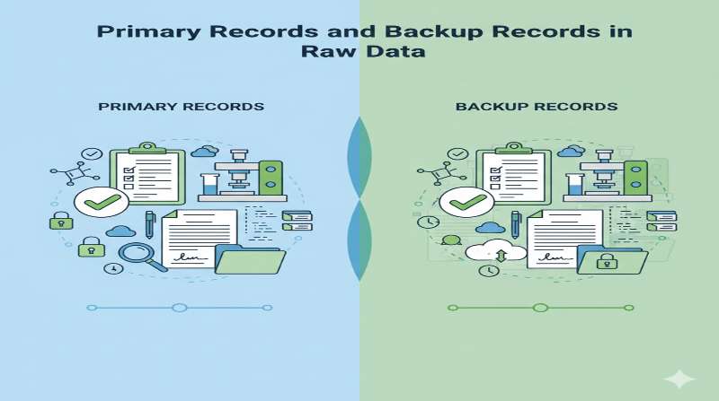 Primary Records and Backup Records in Raw Data infographic