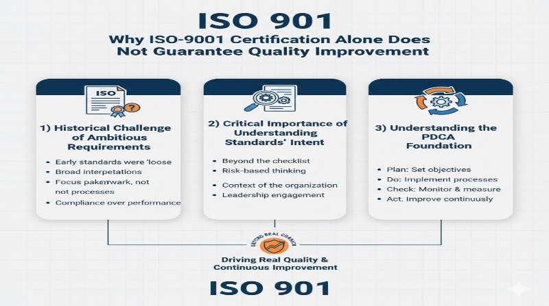 ISO 9001 quality improvement infographic