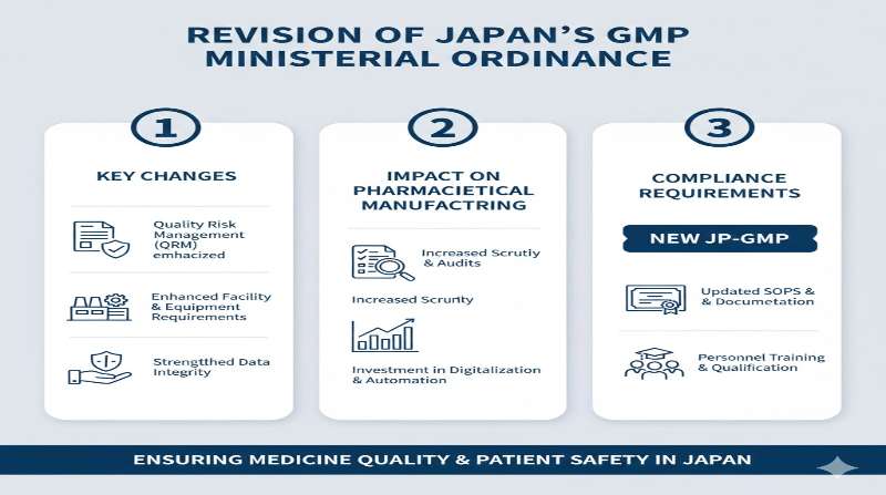 Revision of Japan GMP Ministerial Ordinance infographic