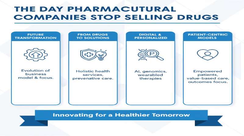 The Day When Pharmaceutical Companies Will Stop Selling Drugs infographic