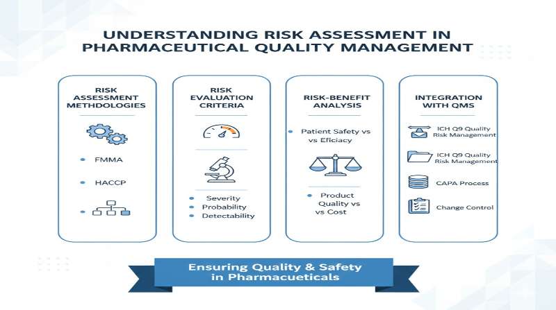 Understanding Risk Assessment in Pharmaceutical Quality Management infographic