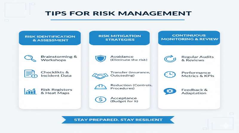 Tips for Risk Management infographic